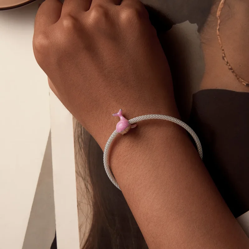 (bilde for) PANDORA Style Pink Whale Charm - SCC2707 - Vis 6