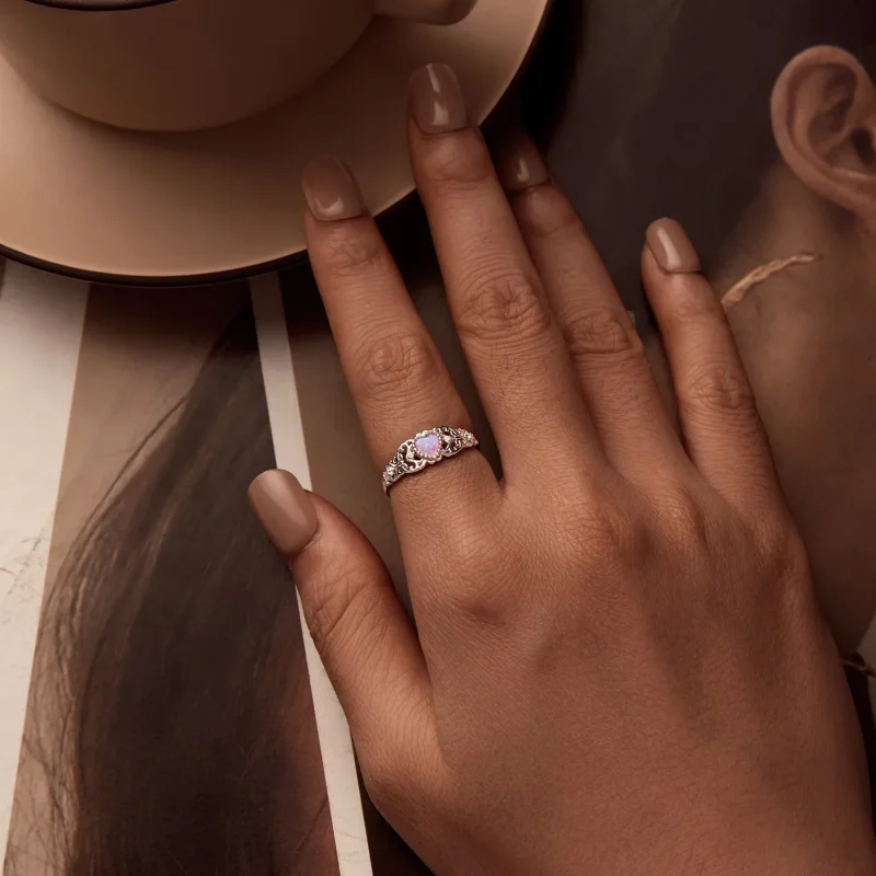 (bilde for) PANDORA Style Rosa Opal Ring - BSR512 - Vis 6