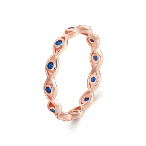 (bilde for) PANDORA Style Rose Gold Devil's Eye Ring - BSR212-C