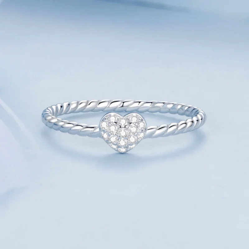 (bilde for) PANDORA Style Shining Heart Ring - BSR516 - Vis 3