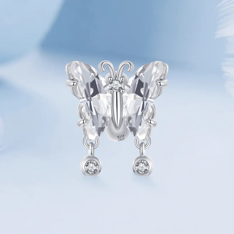 (bilde for) PANDORA Style Sparkle Butterfly Charm - BSC965 - Vis 2