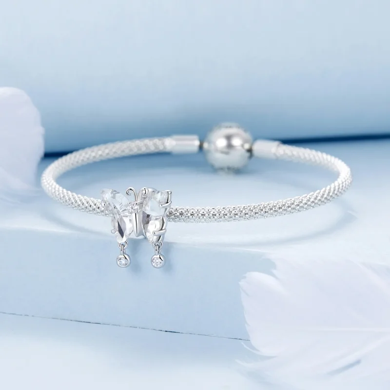 (bilde for) PANDORA Style Sparkle Butterfly Charm - BSC965 - Vis 3