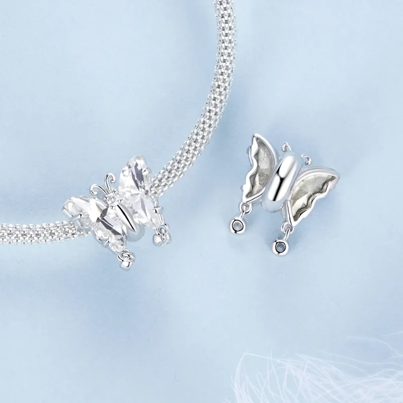 (bilde for) PANDORA Style Sparkle Butterfly Charm - BSC965 - Vis 4