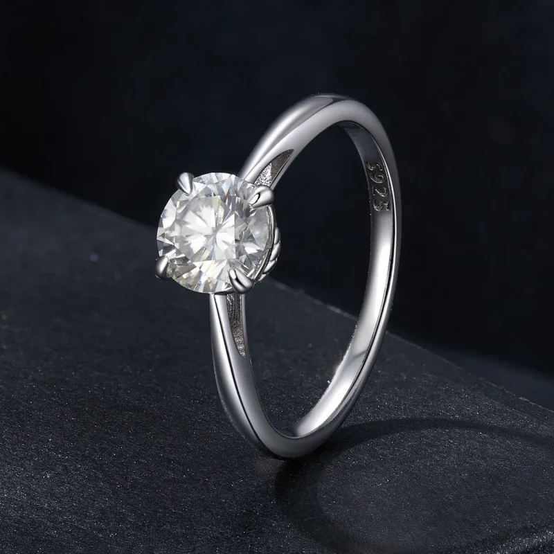 (bilde for) PANDORA Style Sparkling 1Ct Moissanite Ring (ett sertifikat) - MSR044 - Vis 2