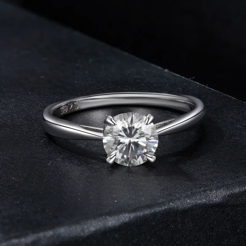 (bilde for) PANDORA Style Sparkling 1Ct Moissanite Ring (ett sertifikat) - MSR044 - Vis 3