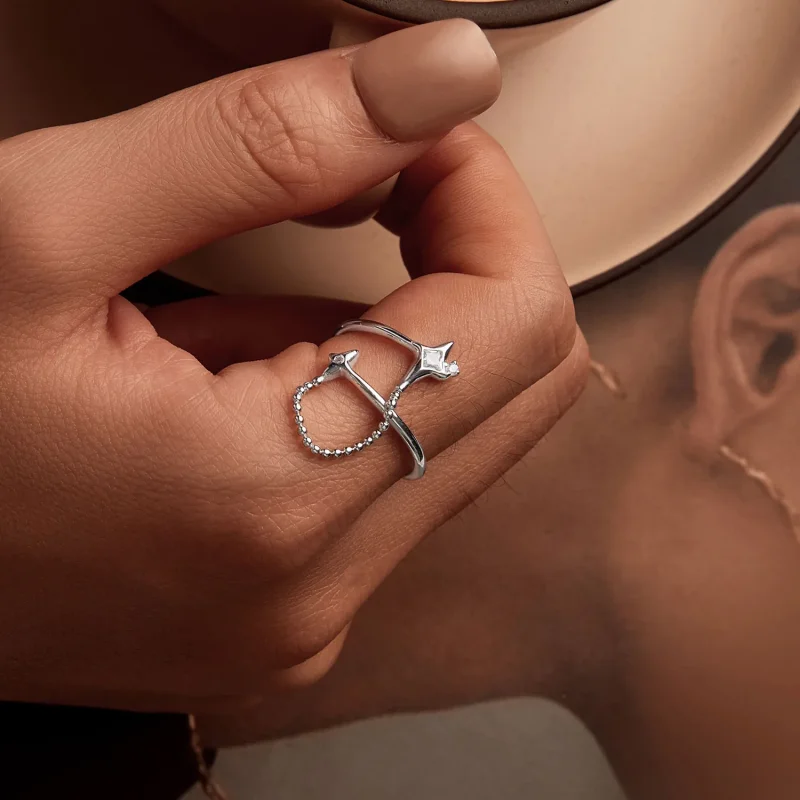 (bilde for) PANDORA Style Starlight Open Ring - BSR519-E - Vis 5