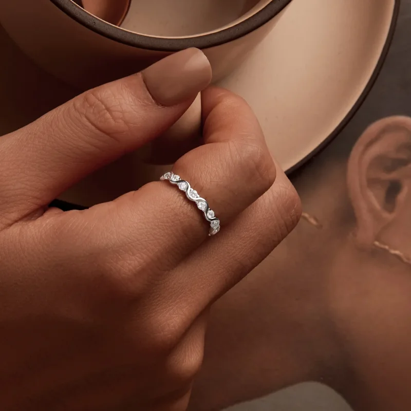 (bilde for) PANDORA Style Wave Ring - BSR515 - Vis 7