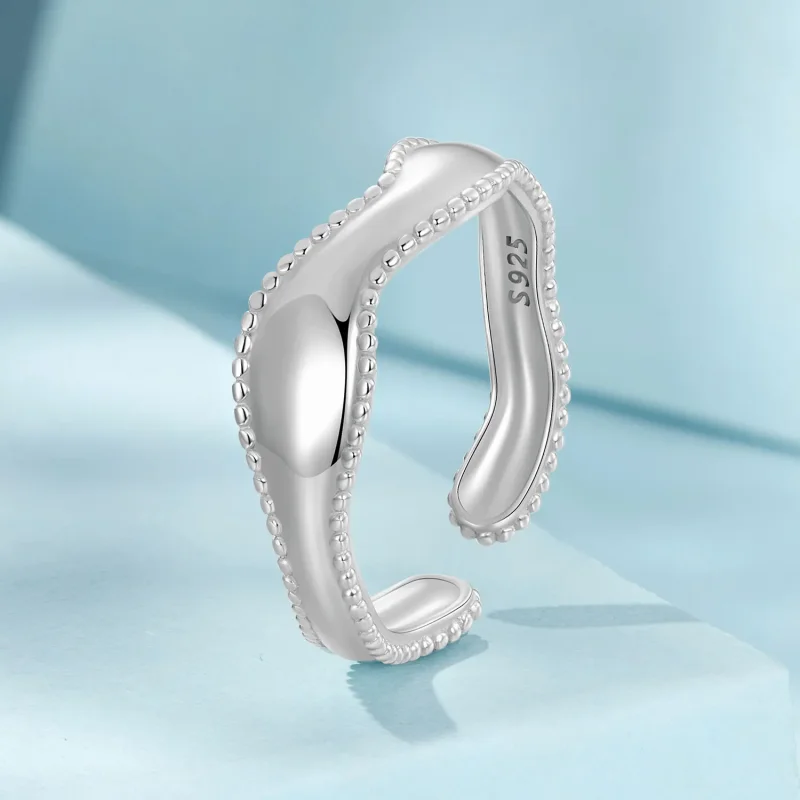 (bilde for) PANDORA Style Wave Ring - SCR1002-E - Vis 2