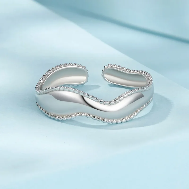(bilde for) PANDORA Style Wave Ring - SCR1002-E - Vis 3