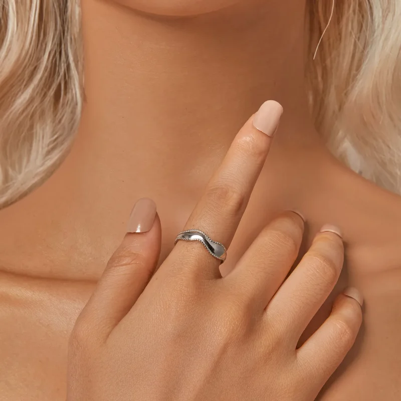 (bilde for) PANDORA Style Wave Ring - SCR1002-E - Vis 6