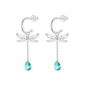 (bilde for) Øredobber med ørepynt i PANDORA-stil Dragonfly Dusk - SCE1699