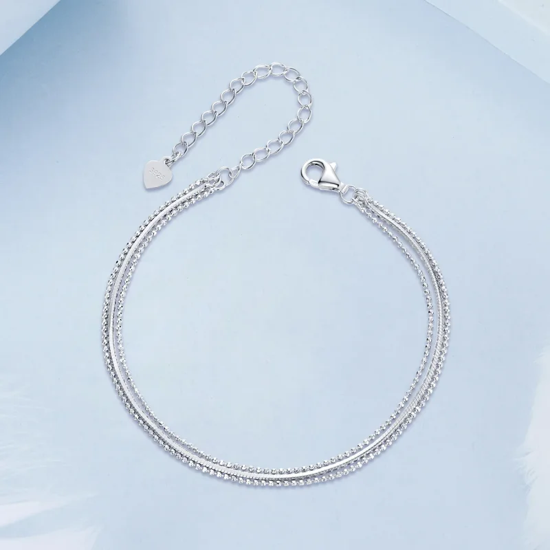 (bilde for) Enkelt trelags armbånd i PANDORA-stil - BSB164 - Vis 3