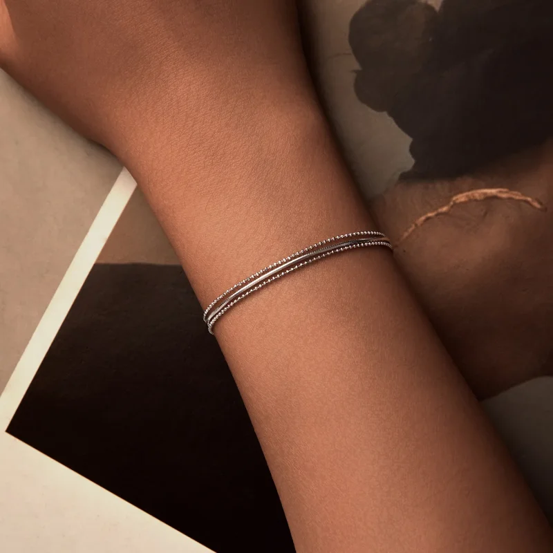 (bilde for) Enkelt trelags armbånd i PANDORA-stil - BSB164 - Vis 4