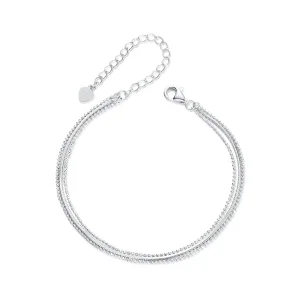 (bilde for) Enkelt trelags armbånd i PANDORA-stil - BSB164