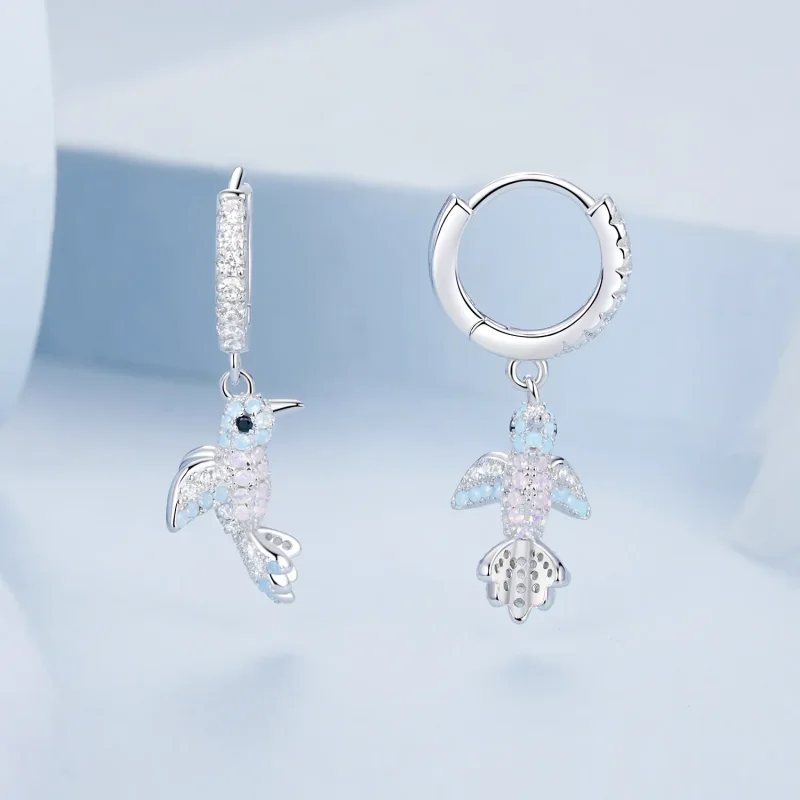 (bilde for) PANDORA-stil helbelagte fugleøreringer - BSE991 - Vis 3