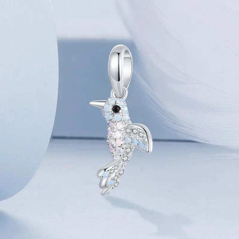 (bilde for) PANDORA-stil helt encrusted fugleanheng - BSC993 - Vis 2