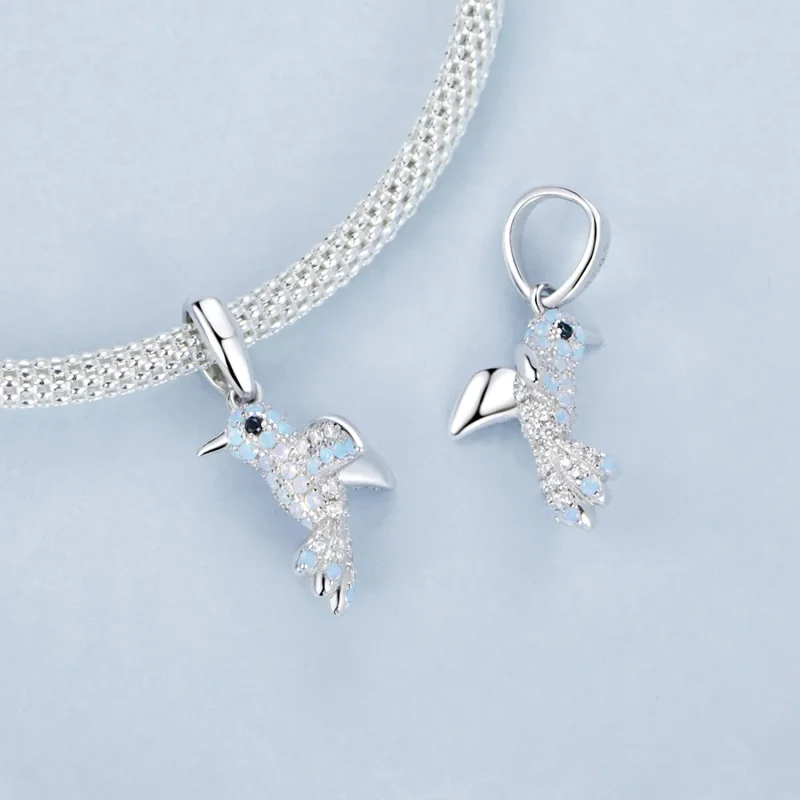 (bilde for) PANDORA-stil helt encrusted fugleanheng - BSC993 - Vis 4