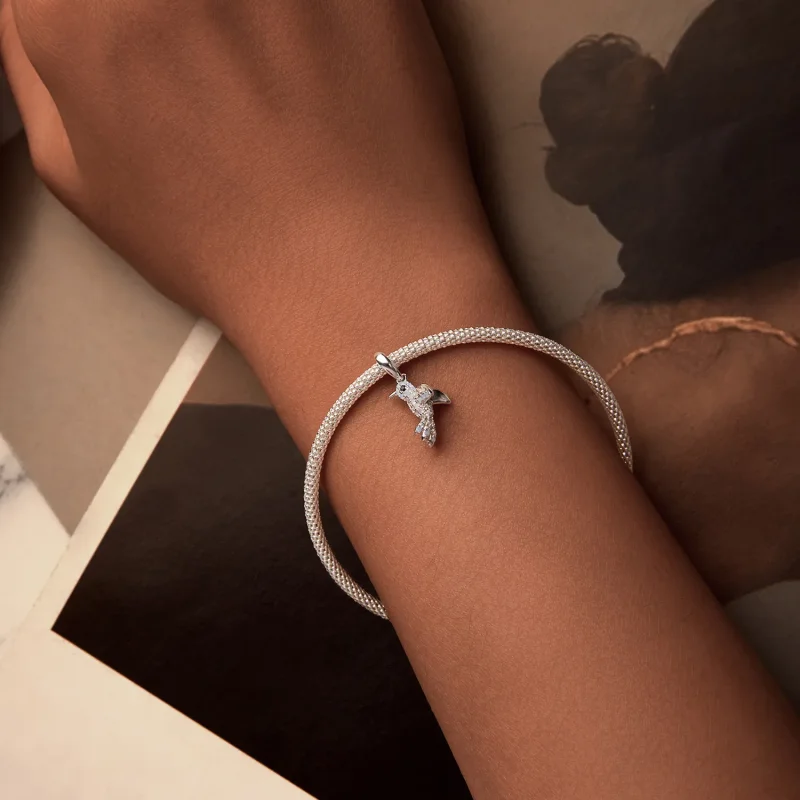 (bilde for) PANDORA-stil helt encrusted fugleanheng - BSC993 - Vis 5