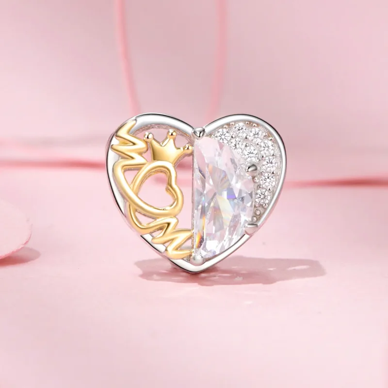 (bilde for) PANDORA-stil mammas hjerteperler - BSC1002 - Vis 2