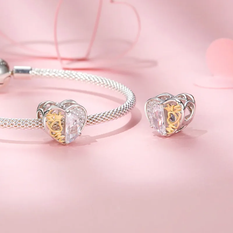 (bilde for) PANDORA-stil mammas hjerteperler - BSC1002 - Vis 4