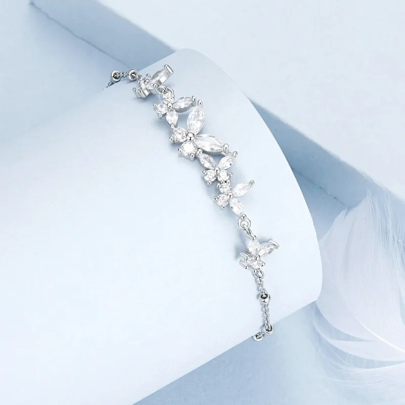(bilde for) PANDORA-stil sommerfugl flygende armbånd - BSB162 - Vis 2