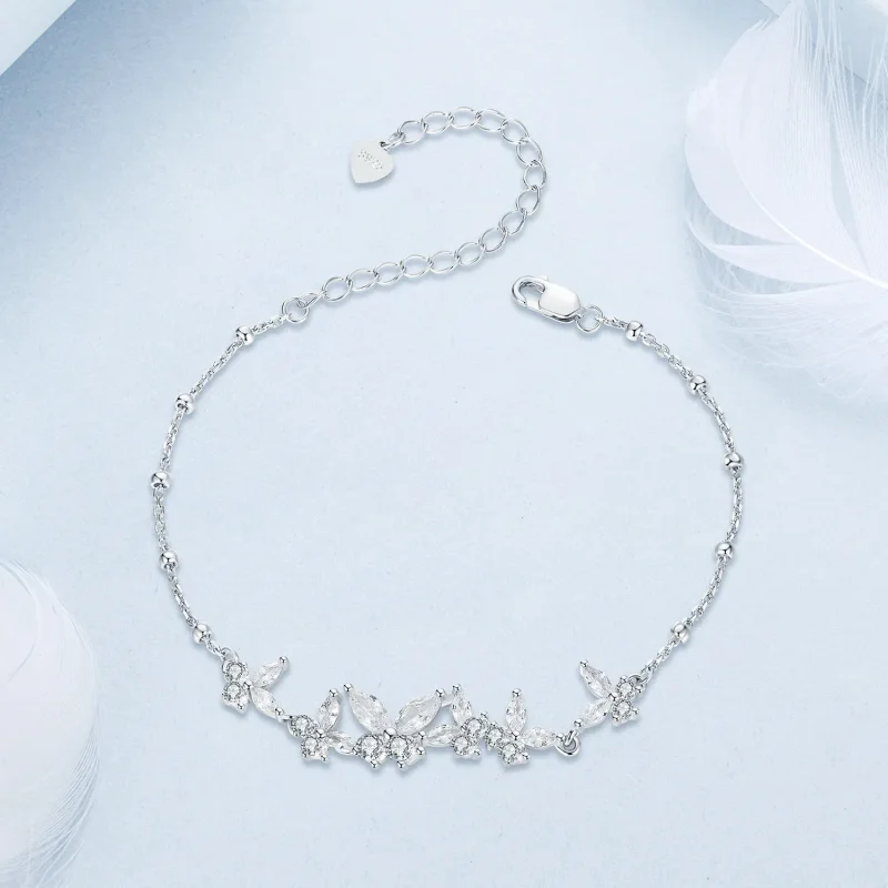 (bilde for) PANDORA-stil sommerfugl flygende armbånd - BSB162 - Vis 3