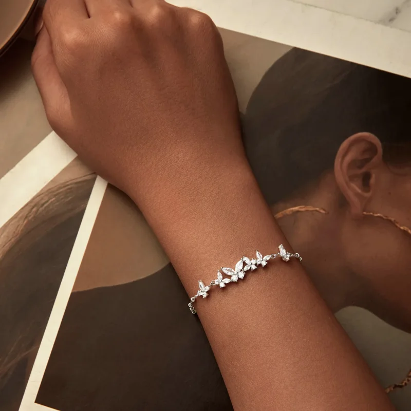 (bilde for) PANDORA-stil sommerfugl flygende armbånd - BSB162 - Vis 4