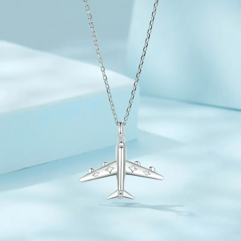 (bilde for) PANDORA Style Airplane Halskjede - SCN522 - Vis 3