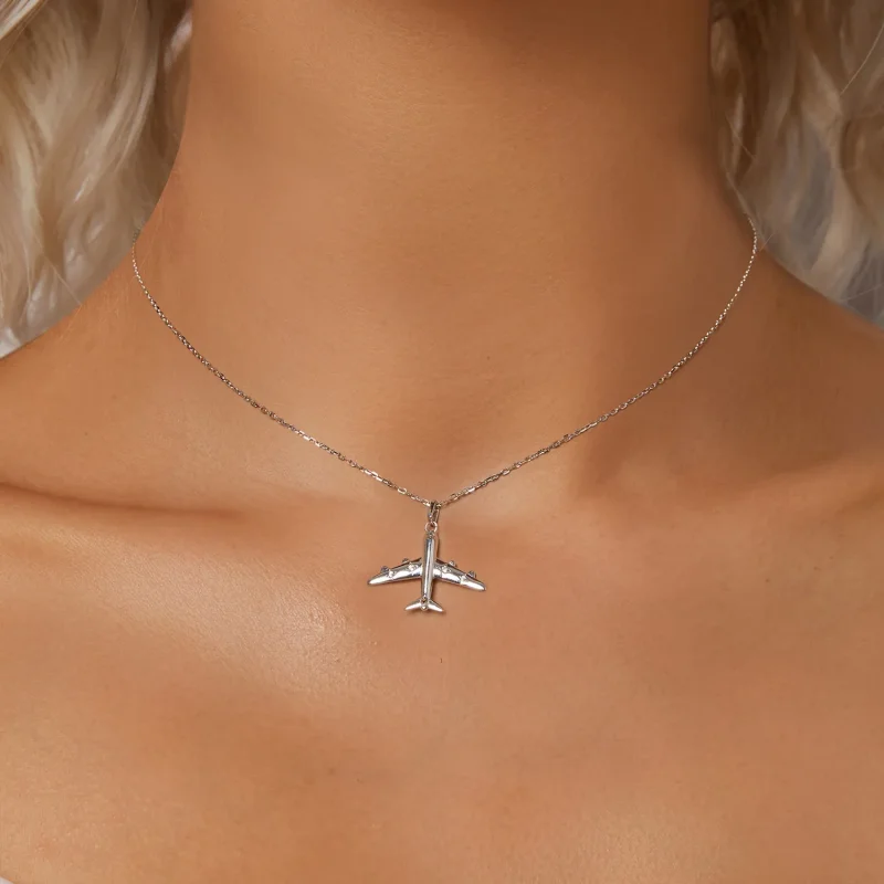 (bilde for) PANDORA Style Airplane Halskjede - SCN522 - Vis 5