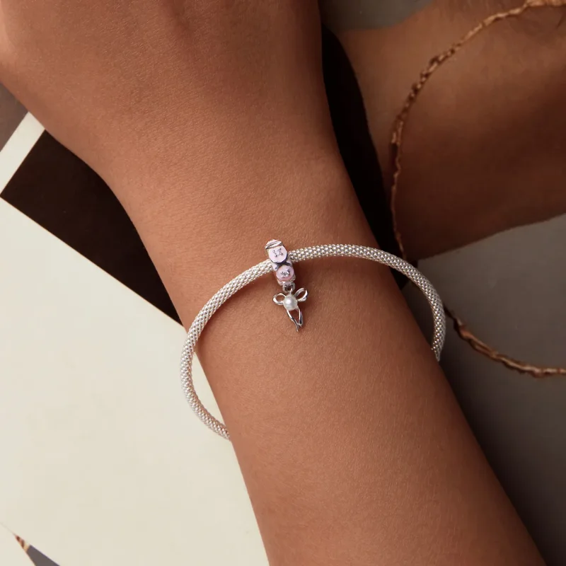 (bilde for) PANDORA Style Ballet Bue Positioning Spenne Charm - SCC2763 - Vis 6