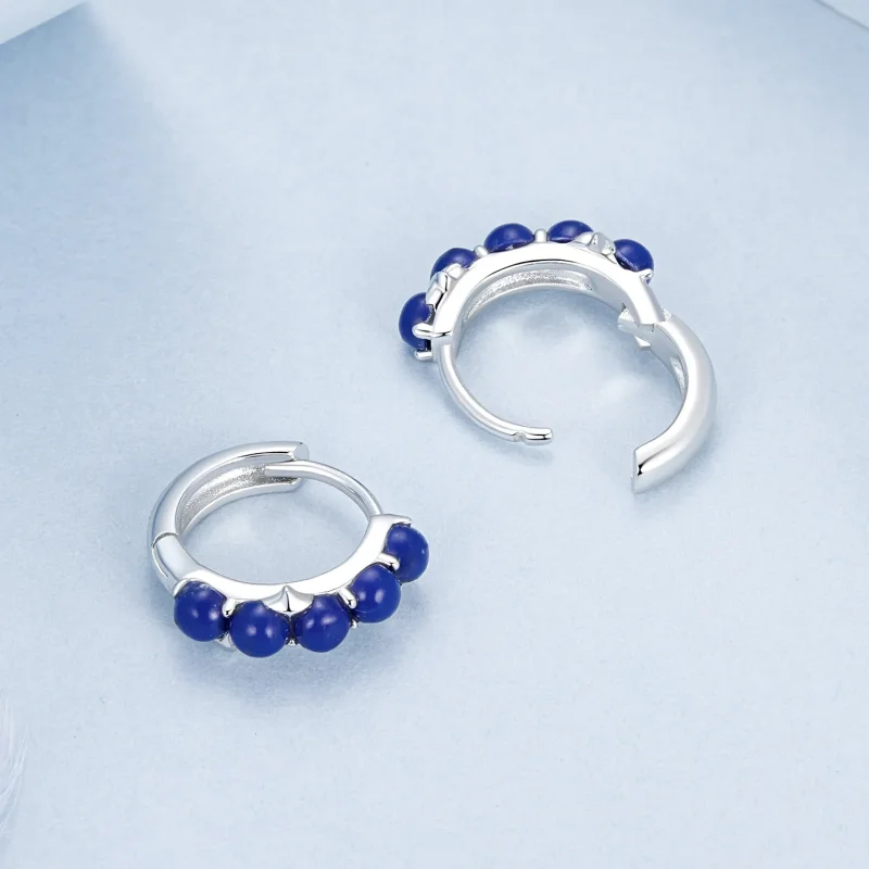 (bilde for) PANDORA Style blå ball øredobber - BSE984 - Vis 4