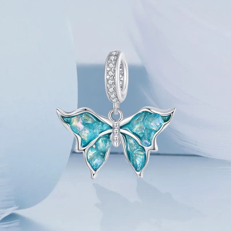 (bilde for) PANDORA Style blå Morpho anheng - BSC982 - Vis 2