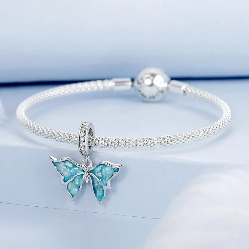(bilde for) PANDORA Style blå Morpho anheng - BSC982 - Vis 3
