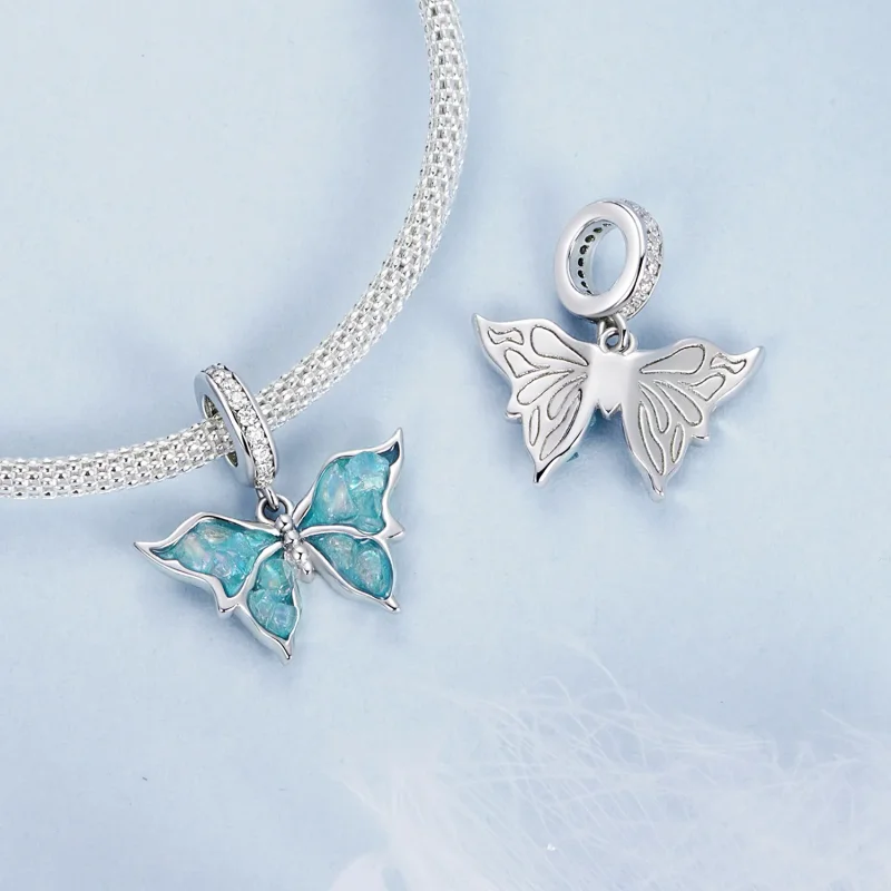 (bilde for) PANDORA Style blå Morpho anheng - BSC982 - Vis 4