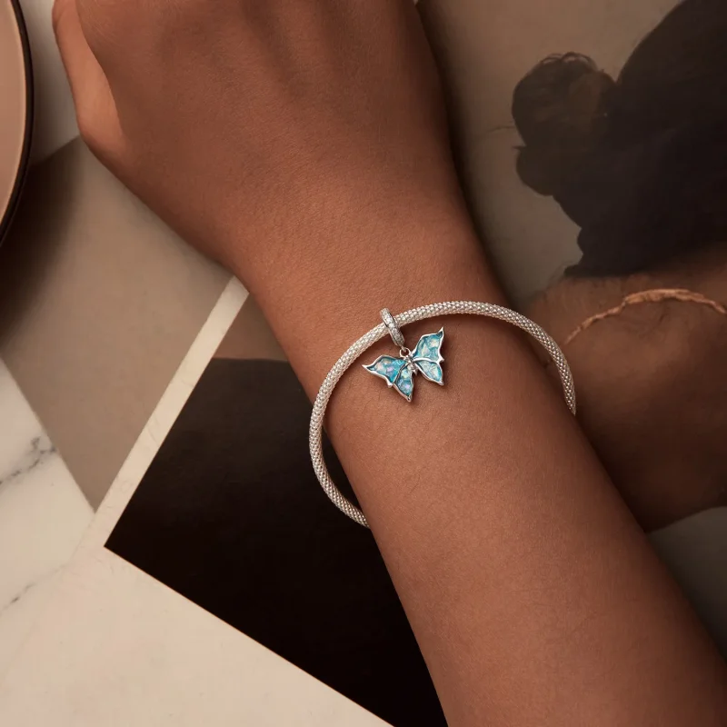 (bilde for) PANDORA Style blå Morpho anheng - BSC982 - Vis 5