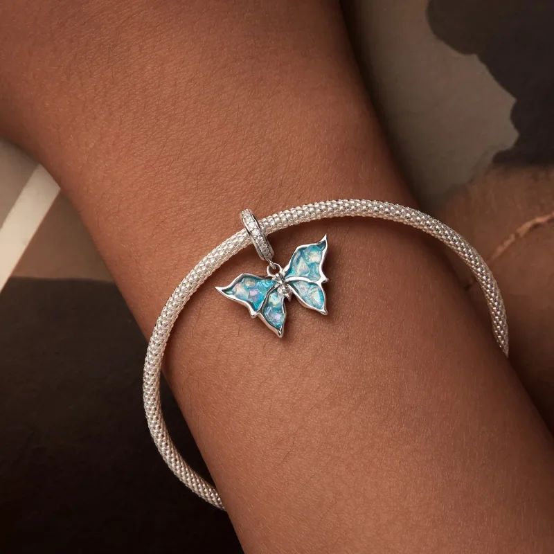 (bilde for) PANDORA Style blå Morpho anheng - BSC982 - Vis 6