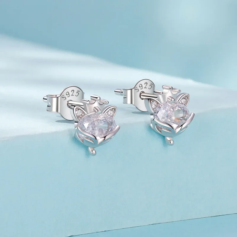 (bilde for) PANDORA Style Crown Fox Princess øredobber - SCE1708 - Vis 2