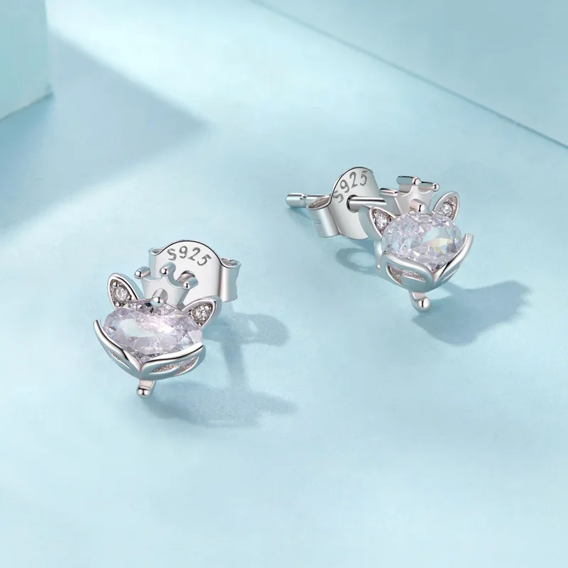 (bilde for) PANDORA Style Crown Fox Princess øredobber - SCE1708 - Vis 3