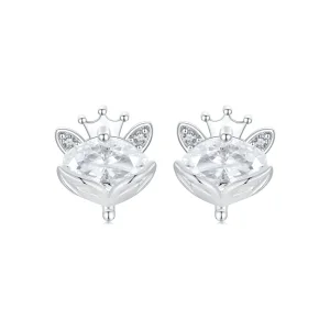 (bilde for) PANDORA Style Crown Fox Princess øredobber - SCE1708