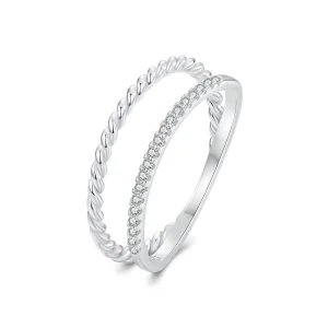 (bilde for) PANDORA Style dobbeltlags ring i sofistikert stil - BSR541
