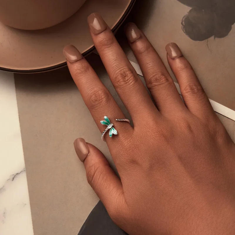 (bilde for) PANDORA Style Dragonfly Åpen Ring - BSR537-E - Vis 4