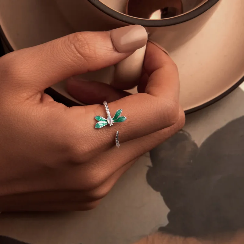 (bilde for) PANDORA Style Dragonfly Åpen Ring - BSR537-E - Vis 5