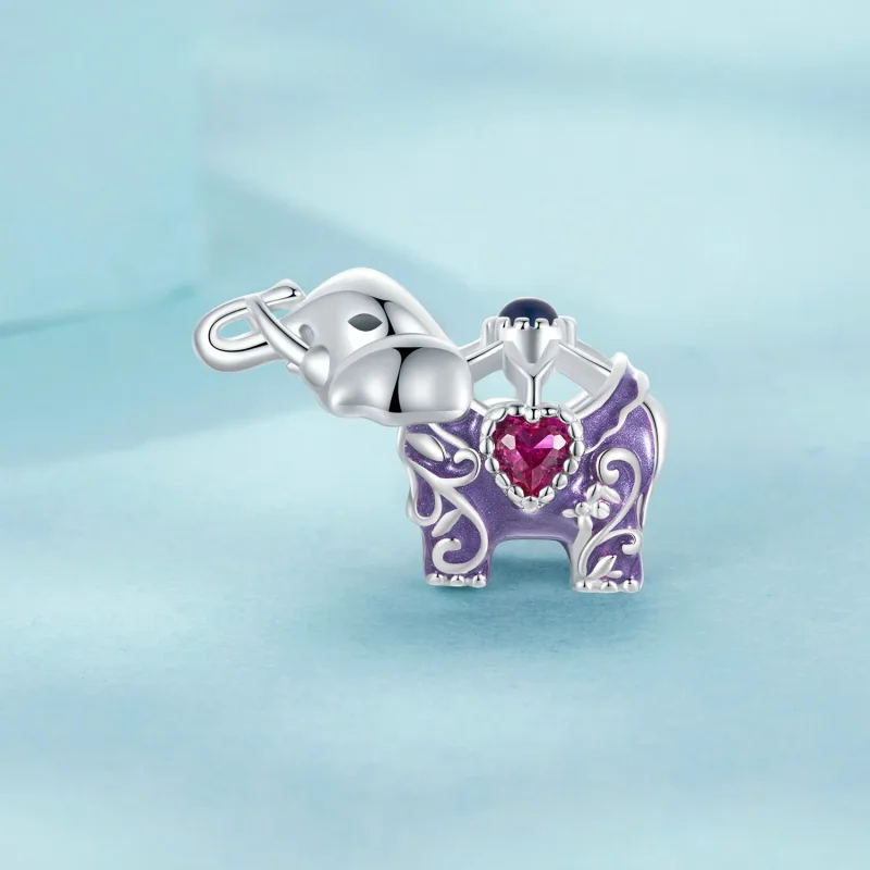 (bilde for) PANDORA Style Elephant Hule Mønster Graverte Sterling Sølv perler - SCC2758 - Vis 2