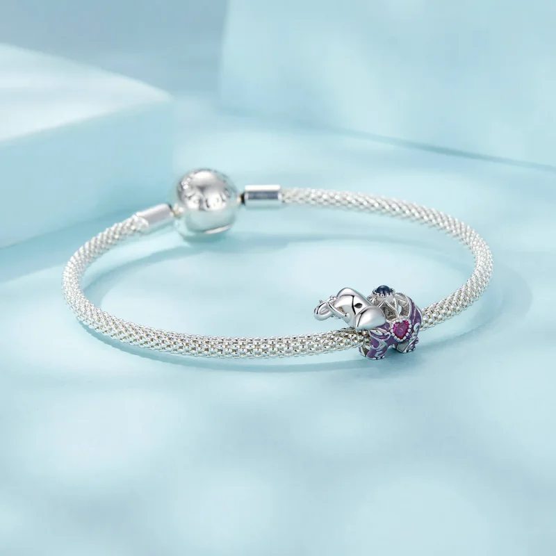 (bilde for) PANDORA Style Elephant Hule Mønster Graverte Sterling Sølv perler - SCC2758 - Vis 5