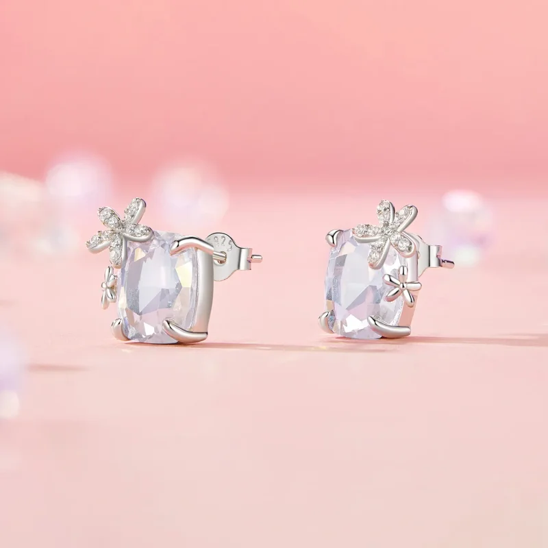 (bilde for) PANDORA Style Fantasy Flower Main Stone øredobber - SCE1724 - Vis 2