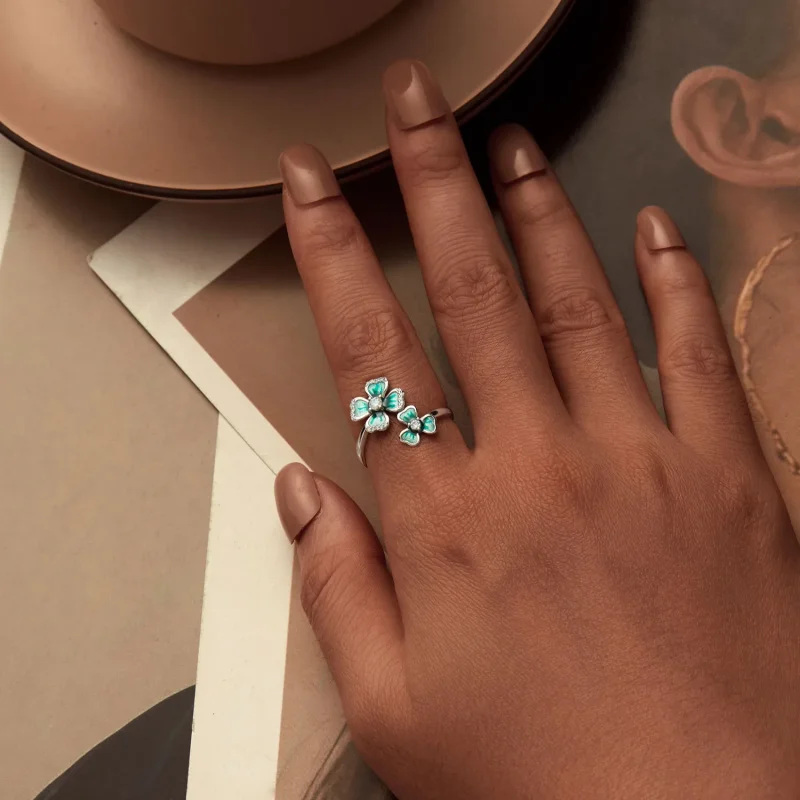 (bilde for) PANDORA Style Firkløver Åpen Ring - BSR528-E - Vis 6