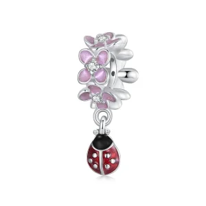 (bilde for) PANDORA Style Flower Ladybug Separator Perler - SCC2740