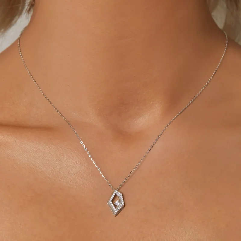 (bilde for) PANDORA Style Geometrisk Sparkle Halskjede - SCN517 - Vis 5