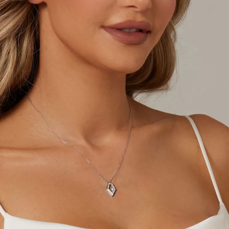 (bilde for) PANDORA Style Geometrisk Sparkle Halskjede - SCN517 - Vis 7