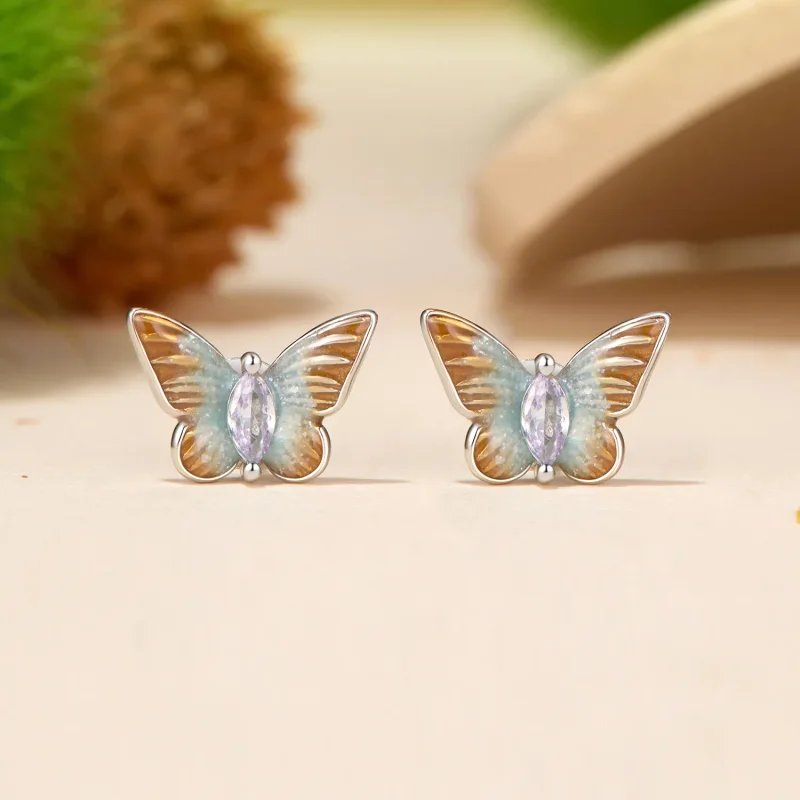 (bilde for) PANDORA Style Grasiøse Butterfly Stud øredobber - BSE993 - Vis 2